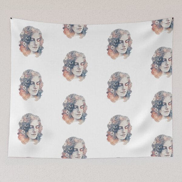 Item preview, Dreamy Female Portrait Vintage Floral Art V3 designed and sold by Uncle-Icy.