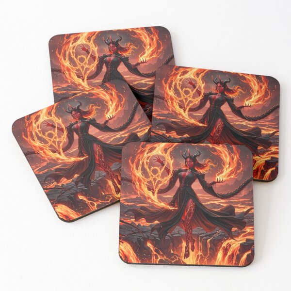 Item preview, Fiery Demon Queen Succubus Dark Fantasy designed and sold by GalleryBrisArt.