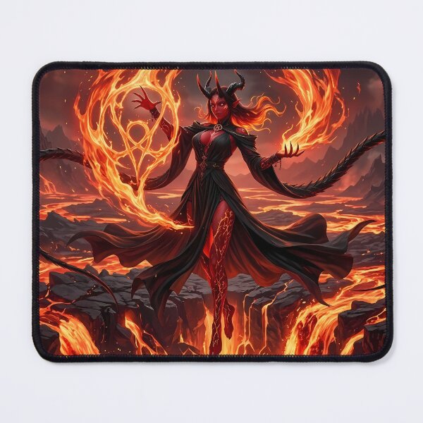 Item preview, Fiery Demon Queen Succubus Dark Fantasy designed and sold by GalleryBrisArt.