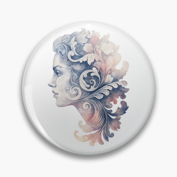 Item preview, Dreamy Female Portrait Vintage Floral Art V2 designed and sold by Uncle-Icy.