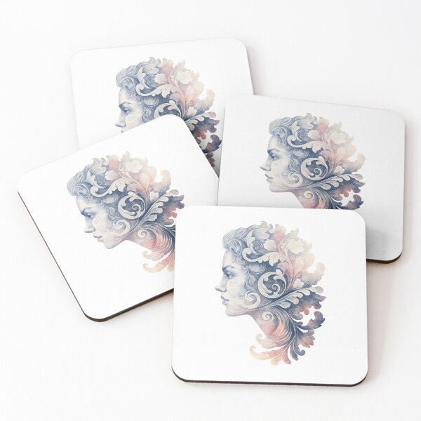 Item preview, Dreamy Female Portrait Vintage Floral Art V2 designed and sold by Uncle-Icy.