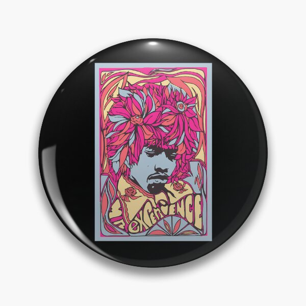 Item preview, Jimi Hendrix Experience Floral Afro Psychedelic Poster designed and sold by PansySenger.