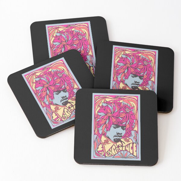 Item preview, Jimi Hendrix Experience Floral Afro Psychedelic Poster designed and sold by PansySenger.