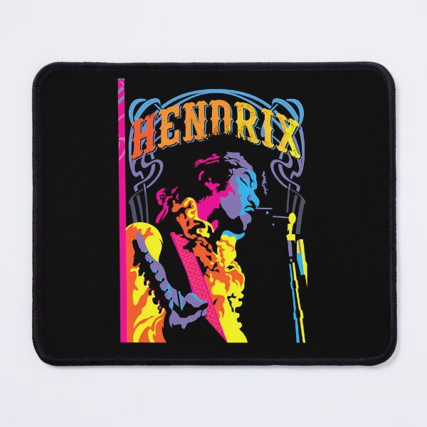 Item preview, Jimi Hendrix Neon Psychedelic Profile Guitar Poster designed and sold by PansySenger.