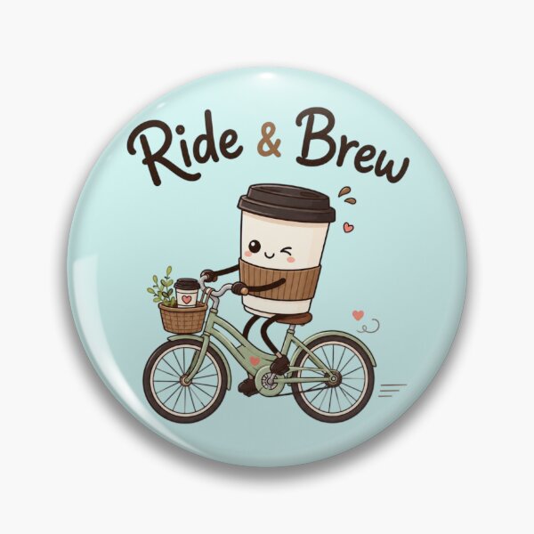 Item preview, Ride & Brew Cute Coffee Bicycle Kawaii Illustration | Coffee Lover Cycling Sticker | Cozy Cafe Aesthetic Gift designed and sold by Sanika arts .