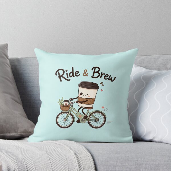 Item preview, Ride & Brew Cute Coffee Bicycle Kawaii Illustration | Coffee Lover Cycling Sticker | Cozy Cafe Aesthetic Gift designed and sold by Sanika arts .