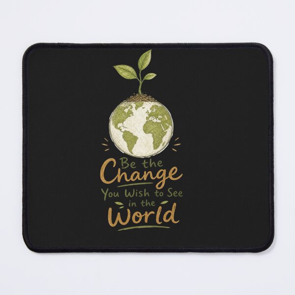 Item preview, Be the Change You Wish to See in the World – Hand-Drawn Quote – Gandhi Social Impact Art designed and sold by bobscraze.