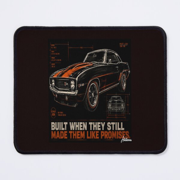 Item preview, 60s American Muscle Car Blueprint Dark Industrial Art Print designed and sold by Artisticanvas.