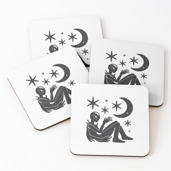 Item preview, Cosmic Alien Under Crescent Moon and Stars designed and sold by DerekWinslow.