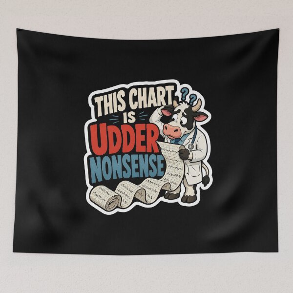 Item preview, This Chart Is Udder Nonsense Cow Doctor Humor designed and sold by ColeLaniTrading.