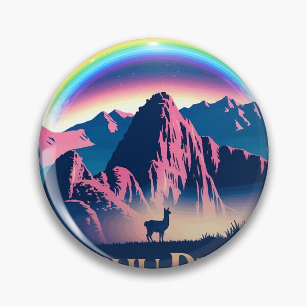Item preview, Machu Picchu Rainbow Retro Travel Graphic designed and sold by DerekWinslow.
