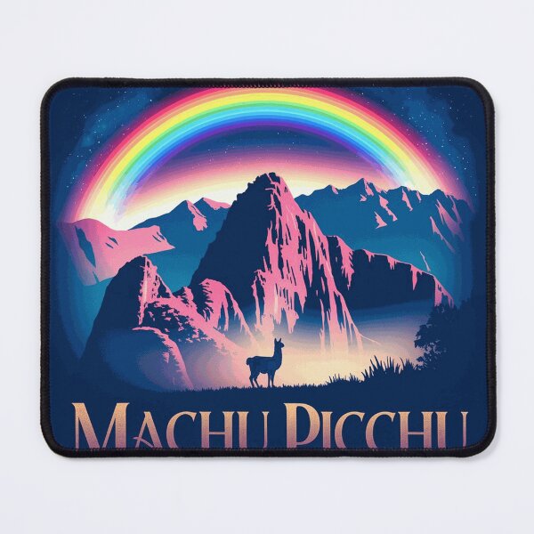 Item preview, Machu Picchu Rainbow Retro Travel Graphic designed and sold by DerekWinslow.