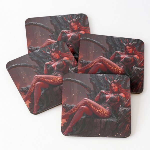 Item preview, Fiery Demon Queen Succubus Dark Fantasy designed and sold by GalleryBrisArt.