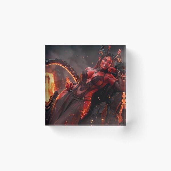 Item preview, Fiery Demon Queen Succubus Dark Fantasy designed and sold by GalleryBrisArt.