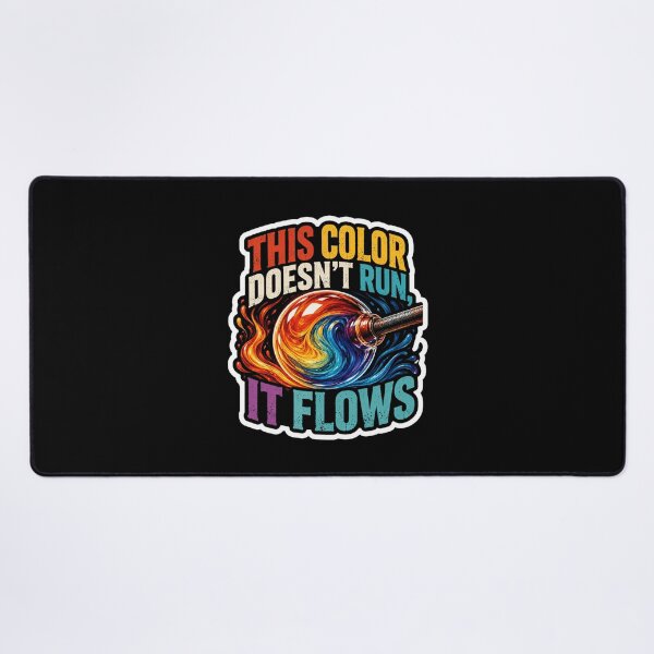 Item preview, This Color Doesn't Ruin It Flows Colorful Fluid Art Quote designed and sold by ColeLaniTrading.