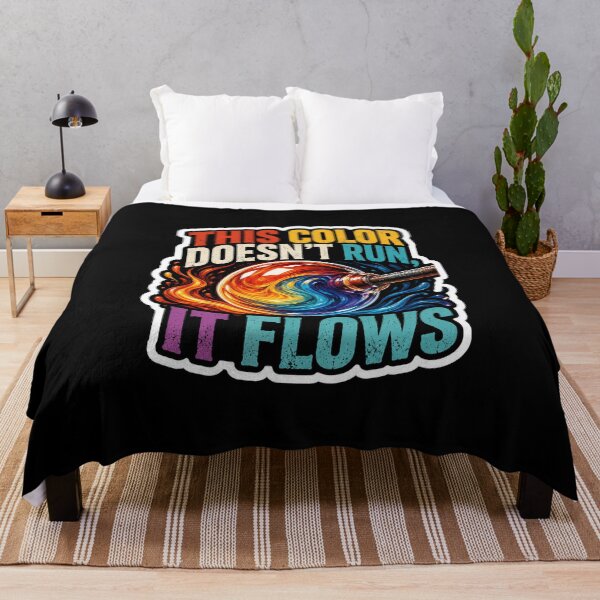 Item preview, This Color Doesn't Ruin It Flows Colorful Fluid Art Quote designed and sold by ColeLaniTrading.