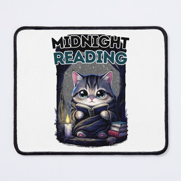 Item preview, Midnight Reading Cat Cute Book Lover Reading Kitty Shirt designed and sold by BellabdO.
