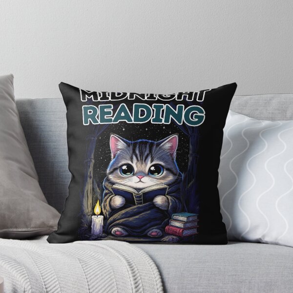 Item preview, Midnight Reading Cat Cute Book Lover Reading Kitty Shirt designed and sold by BellabdO.
