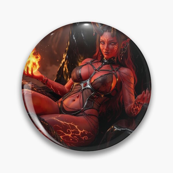 Item preview, Fiery Demon Queen Succubus Dark Fantasy designed and sold by GalleryBrisArt.