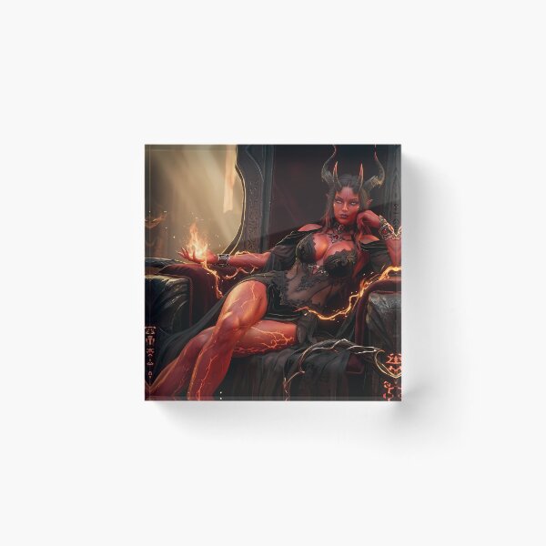 Item preview, Fiery Demon Queen Succubus Dark Fantasy designed and sold by GalleryBrisArt.