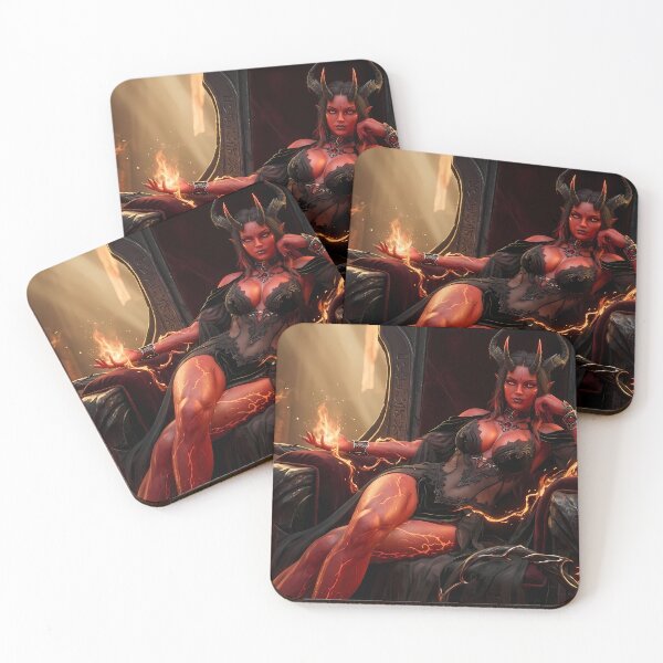 Item preview, Fiery Demon Queen Succubus Dark Fantasy designed and sold by GalleryBrisArt.