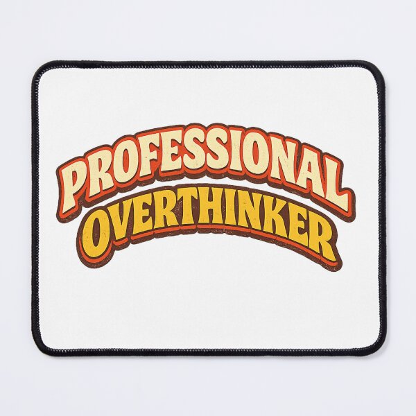Item preview, Professional Overthinker Funny Retro Distressed Quote designed and sold by DesignEpic22.