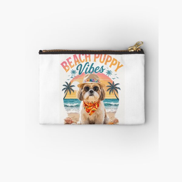 Item preview, Beach Puppy Vibes – Cute Shih Tzu Summer Dog Lover Vintage Sunset Design designed and sold by PawsAndPallette .