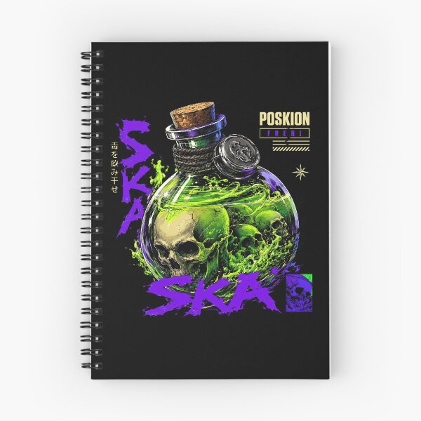 Item preview, Toxic Green Skull Potion Flask Edgy Japanese Streetwear designed and sold by Vermanartist.