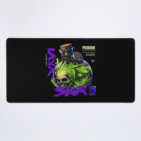 Item preview, Toxic Green Skull Potion Flask Edgy Japanese Streetwear designed and sold by Vermanartist.