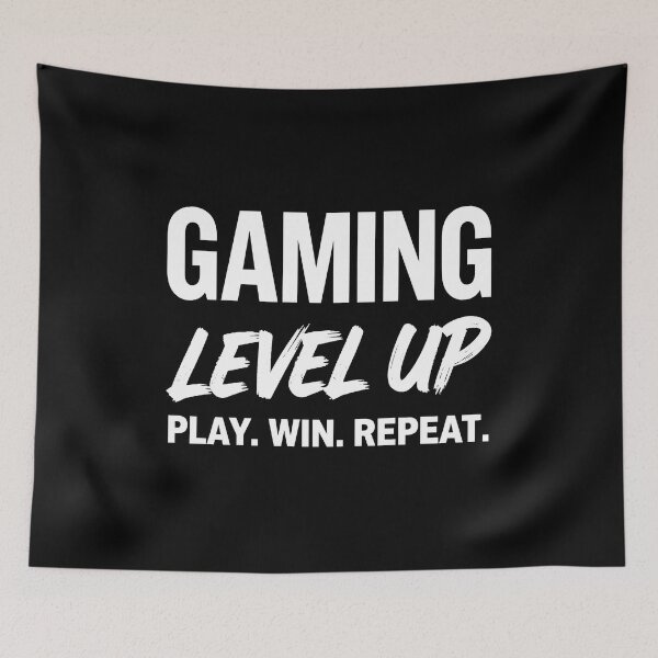 Item preview, Gaming Level Up Play Win Repeat Gamer Graphic T-Shirt designed and sold by FestivityFinds.
