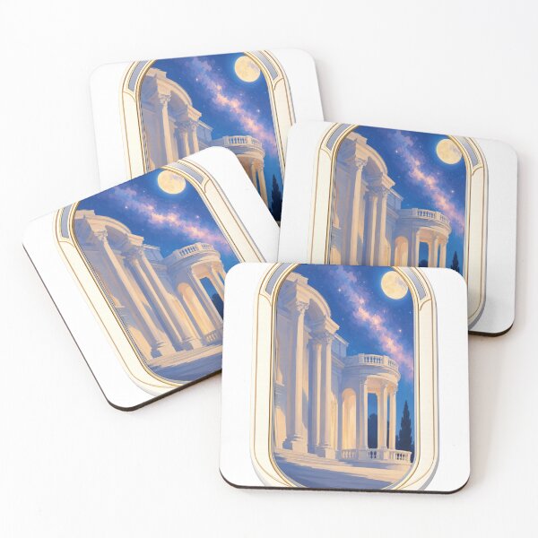 Item preview, Moonlit Classical Villa Back Print | Mediterranean Night Architecture Shirt designed and sold by Luna Haven.