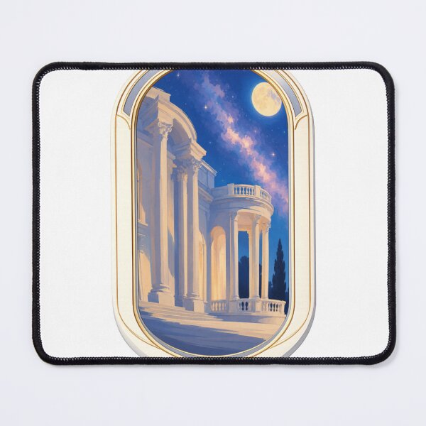 Item preview, Moonlit Classical Villa Back Print | Mediterranean Night Architecture Shirt designed and sold by Luna Haven.