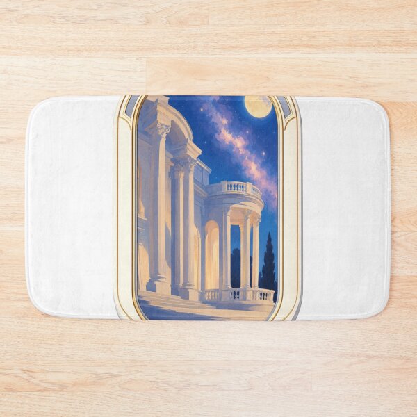 Item preview, Moonlit Classical Villa Back Print | Mediterranean Night Architecture Shirt designed and sold by Luna Haven.