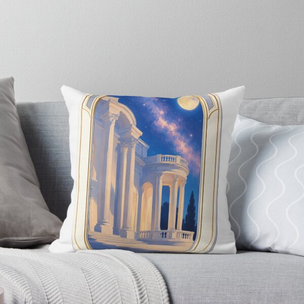 Item preview, Moonlit Classical Villa Back Print | Mediterranean Night Architecture Shirt designed and sold by Luna Haven.
