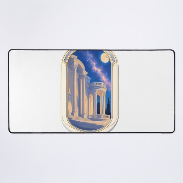 Item preview, Moonlit Classical Villa Back Print | Mediterranean Night Architecture Shirt designed and sold by Luna Haven.