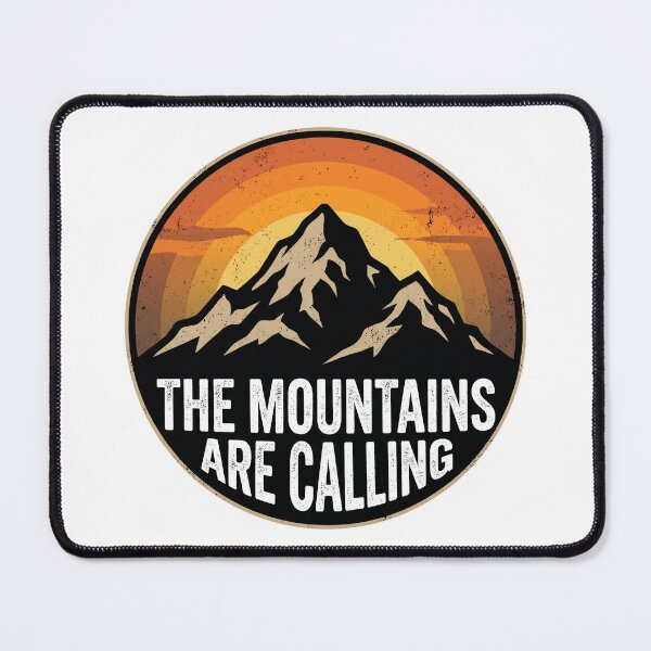 Item preview, The Mountains Are Calling Retro Sunset designed and sold by pattman.