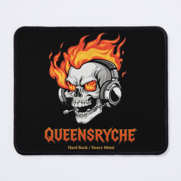 Item preview, QUEENSYRCHE Flaming Skull designed and sold by HeavHeadDsgn.