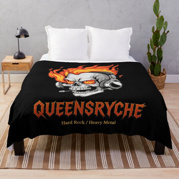 Item preview, QUEENSYRCHE Flaming Skull designed and sold by HeavHeadDsgn.