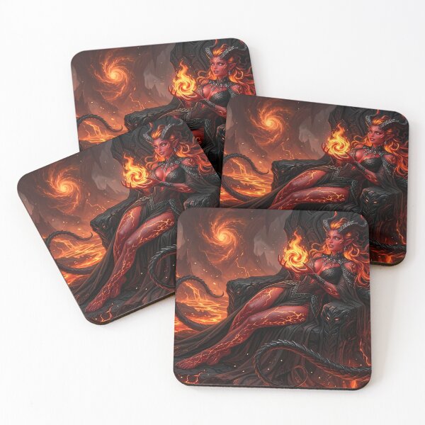 Item preview, Fiery Demon Queen Succubus Dark Fantasy designed and sold by GalleryBrisArt.