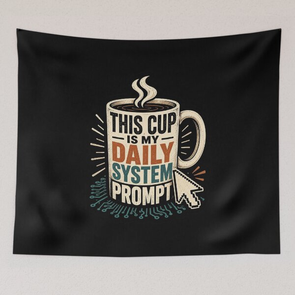 Item preview, This Cup Is My Daily System Prompt Coffee Programmer Humor designed and sold by ColeLaniTrading.