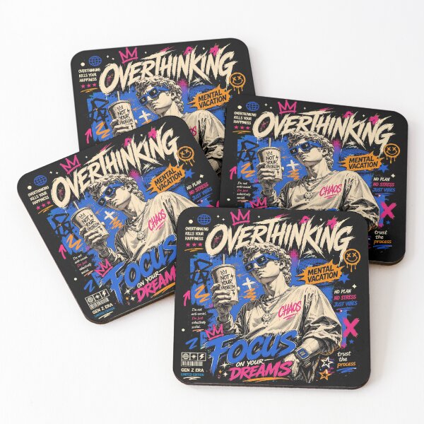 Item preview, Retro Vaporwave Statue Overthinking Mental Vacation Streetwear designed and sold by Vermanartist.