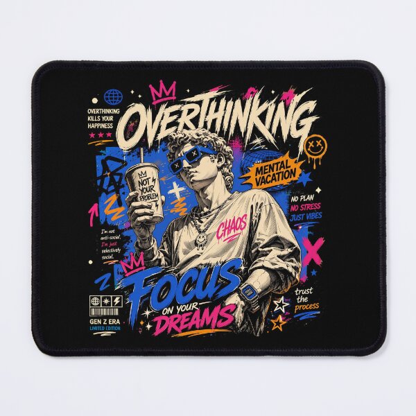 Item preview, Retro Vaporwave Statue Overthinking Mental Vacation Streetwear designed and sold by Vermanartist.
