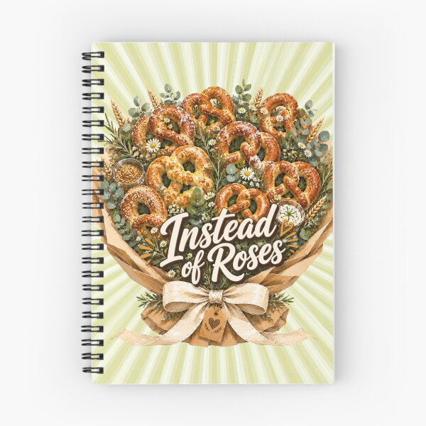 Item preview, Instead of Roses | Pretzel Bouquet Cute Bakery Illustration designed and sold by UUniqueIImprint.