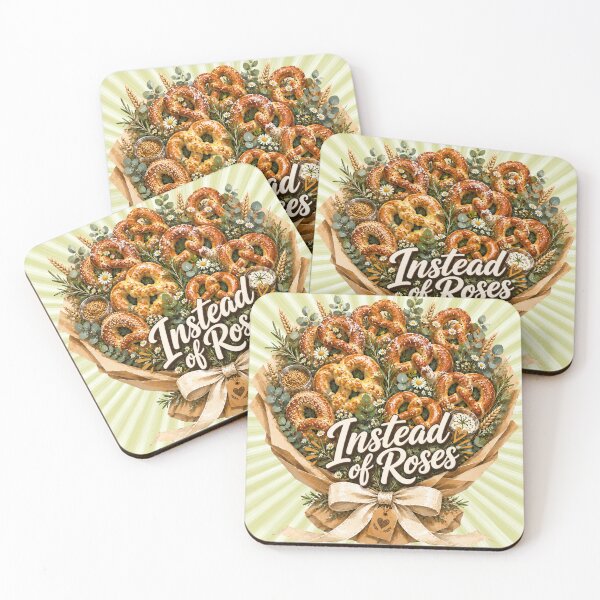 Item preview, Instead of Roses | Pretzel Bouquet Cute Bakery Illustration designed and sold by UUniqueIImprint.