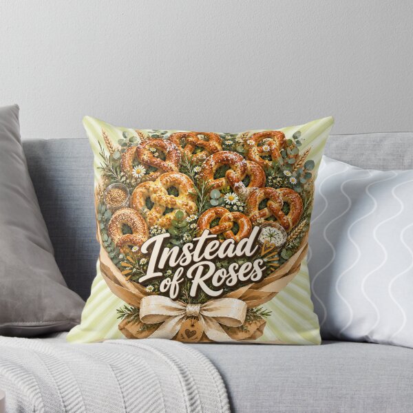 Item preview, Instead of Roses | Pretzel Bouquet Cute Bakery Illustration designed and sold by UUniqueIImprint.