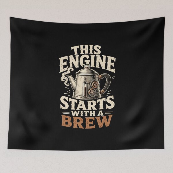 Item preview, This Engine Starts With A Brew Coffee Mechanic Humor designed and sold by ColeLaniTrading.