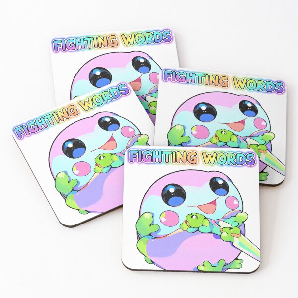 Item preview, Kawaii Frog with Sword Fighting Words designed and sold by CrippiCrippi.