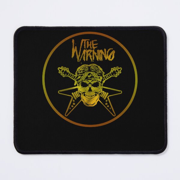 Item preview, The Warning Skull Crossed Guitars Gold Seal Poster designed and sold by BrookCrooks.