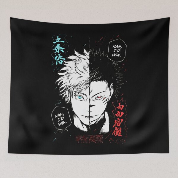 Item preview, Satoru Gojo Sukuna Nah Id Win Manga Split Art designed and sold by dereklong0.