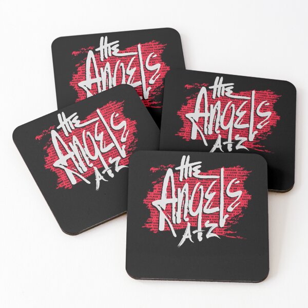 Item preview, The Angels A To Z Song List Red Background Poster designed and sold by BrookCrooks.
